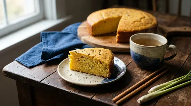Bolo de fubá com erva-doce, sem trigo